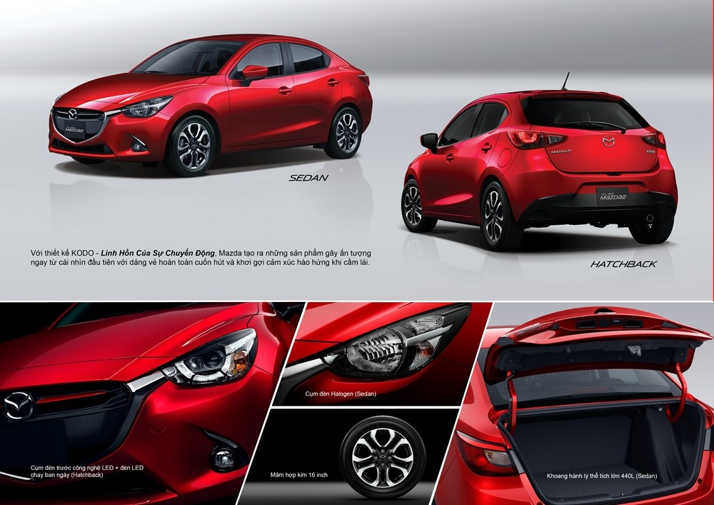  2015 Mazda 2 lanzado oficialmente en el mercado de Vietnam, con un precio de 629 millones VND